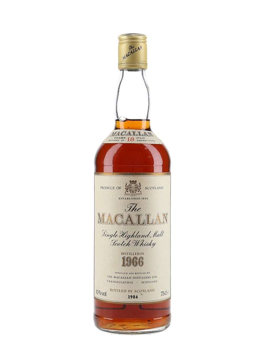 Macallan 1966 18 Year Old Bottled 1984 75cl / 43%