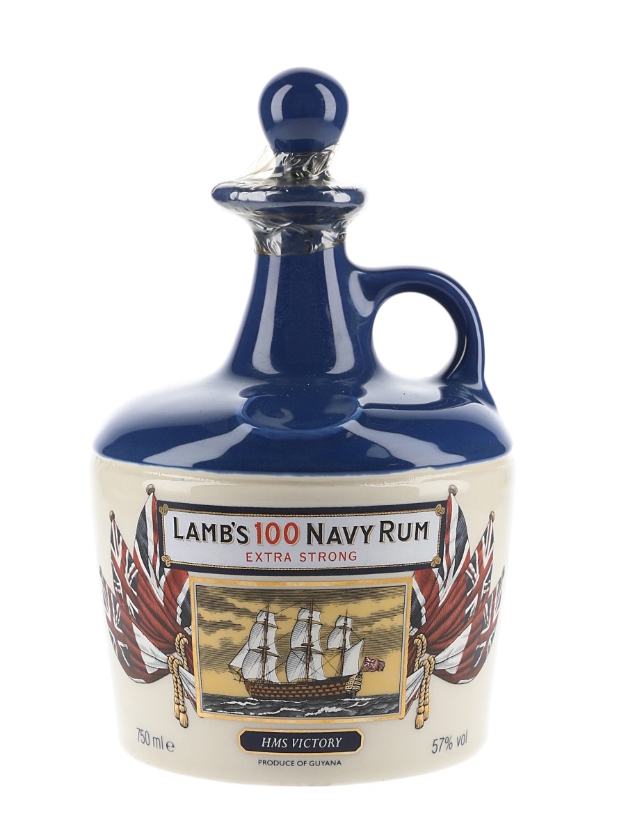 Lamb's 100 Navy Rum HMS Victory Bottled 1980s - Ceramic Decanter 75cl / 57%