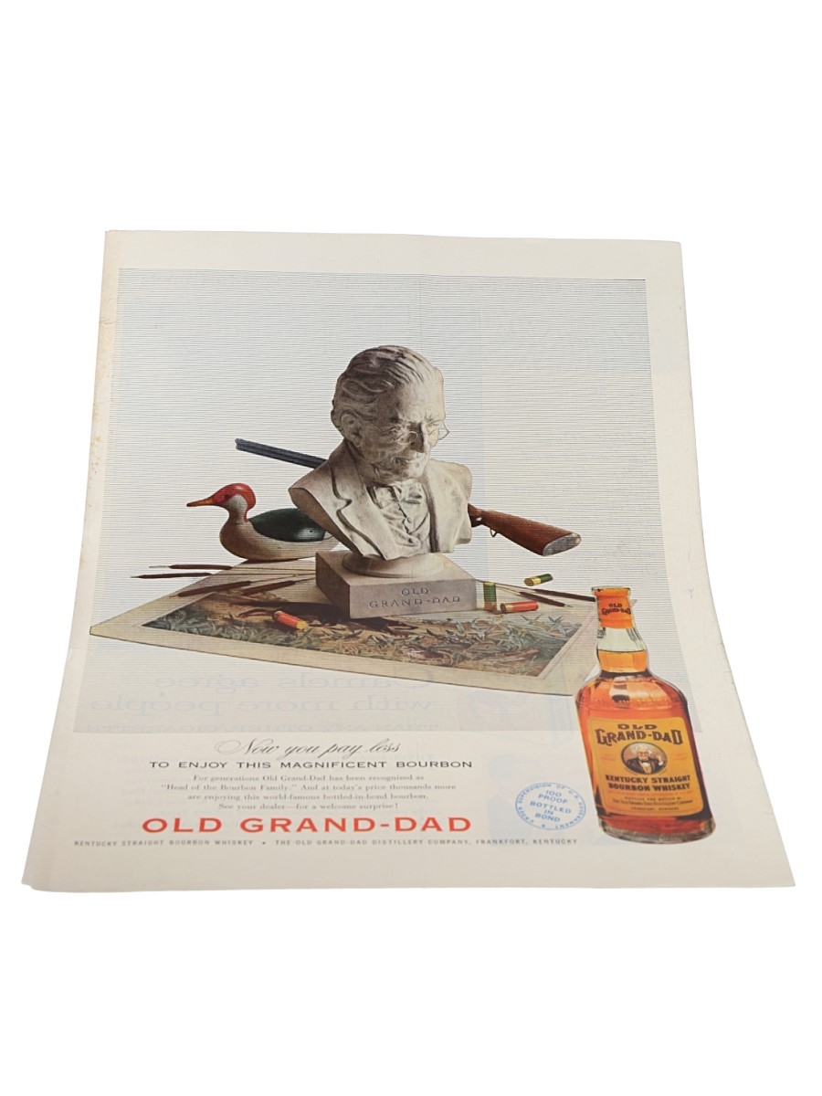 Old Grand-Dad Bourbon Advertisement 1954 Advertising Print 36cm x 26cm