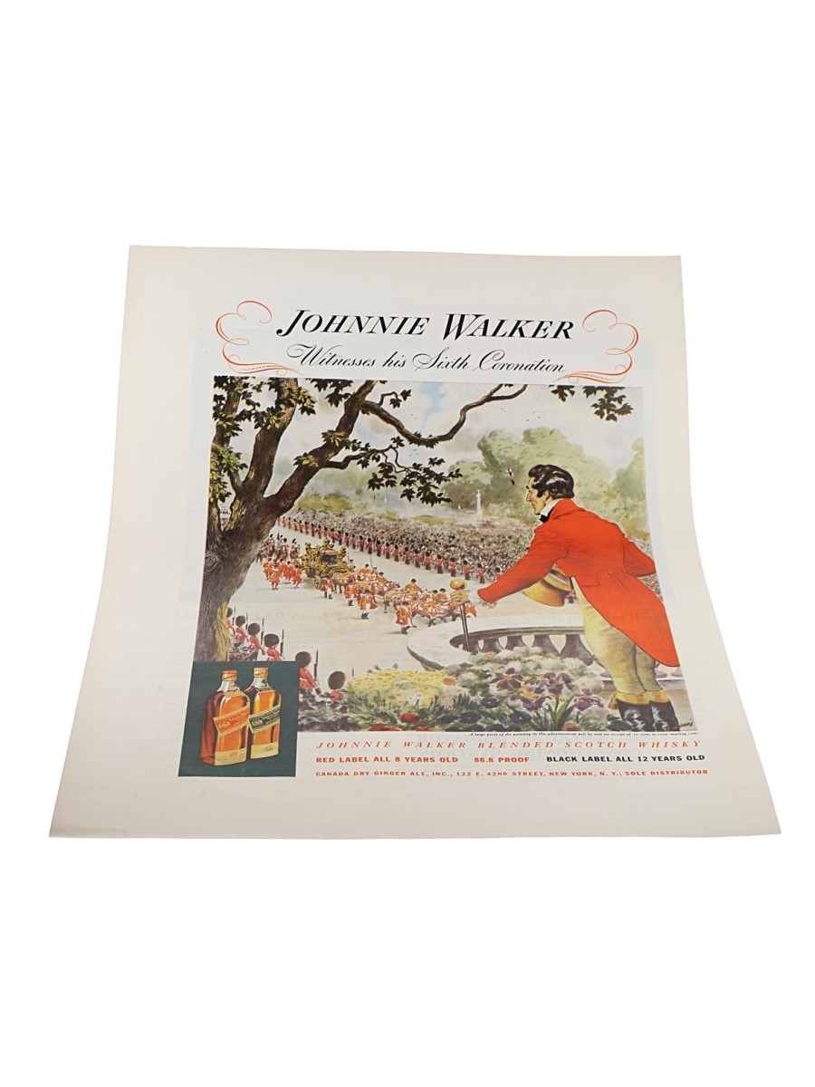 Jonnie Walker Advertising Print 1937 27cm x 36cm