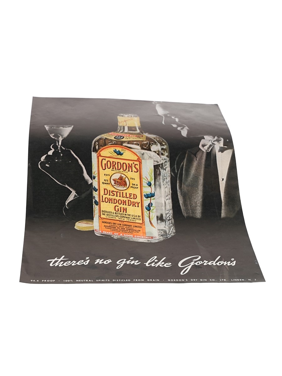 Gordon's Gin Advertising Print 1950s 25cm x 34cm