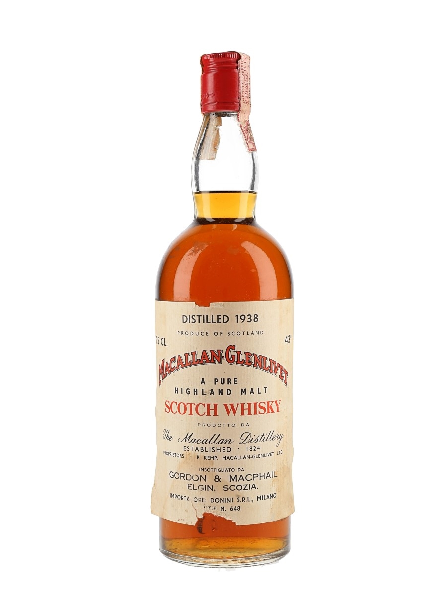 Macallan Glenlivet 1938 31 Year Old Bottled 1970s - Donini 75cl / 43%