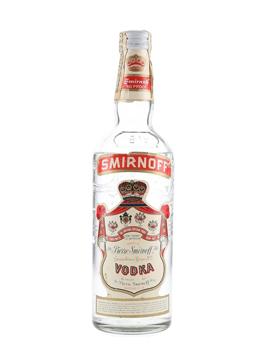 Smirnoff Red Label Bottled 1970s - Cinzano, Spain 75cl / 40%