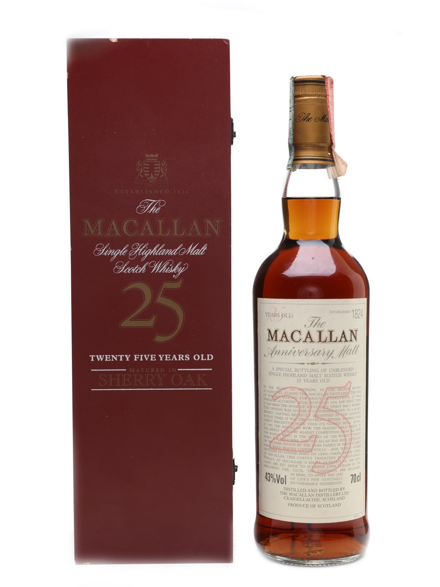Macallan 25 Year Old Anniversary Malt  70cl / 43%