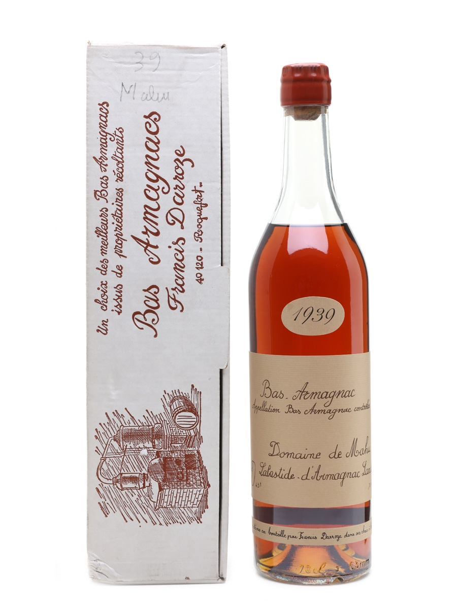 Domaine De Mahu 1939 Bas Armagnac Darroze - Bottled 1985 70cl / 43%