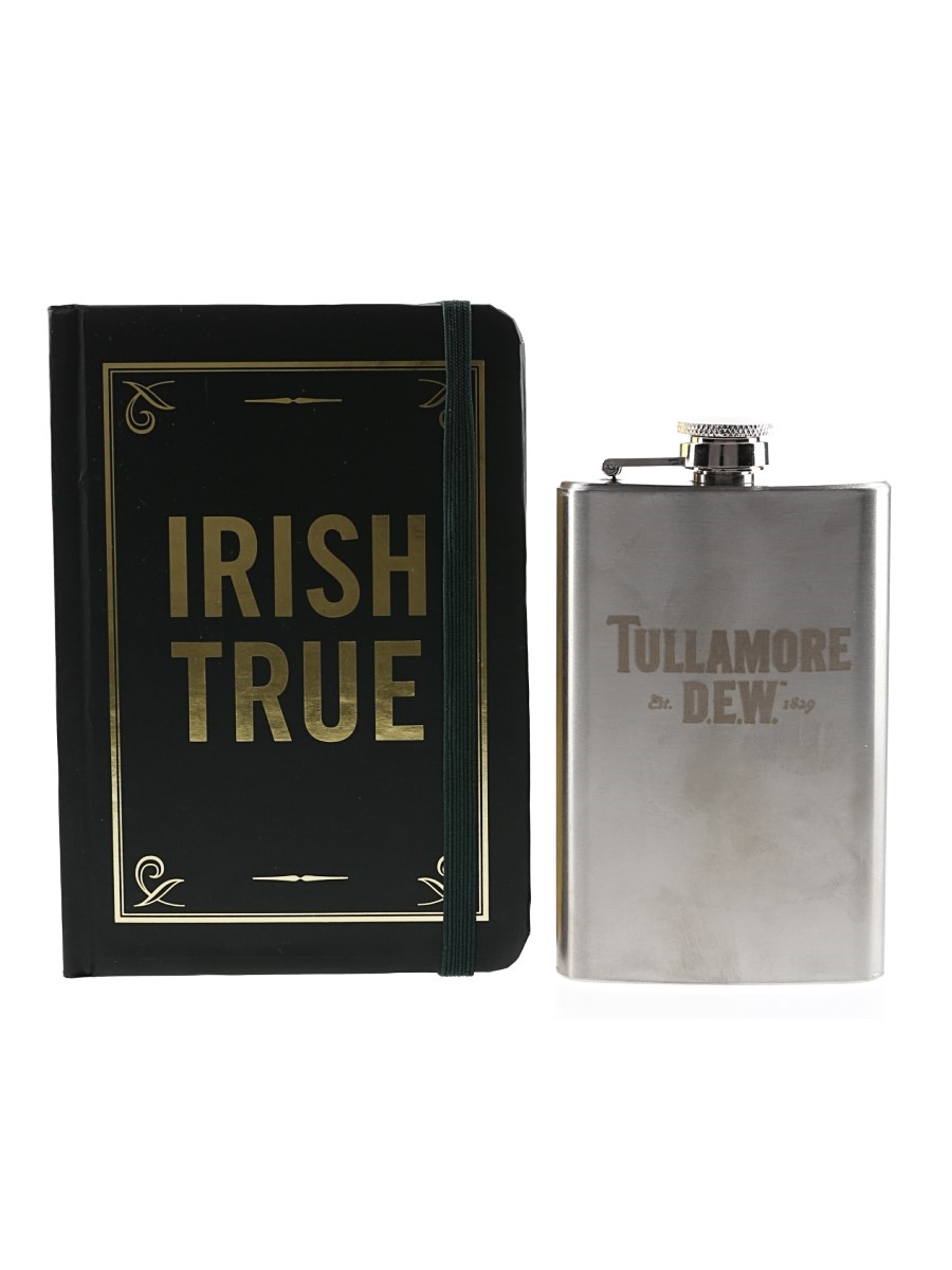 Tullamore Dew 'Irish True' Hipflask Stainless steel 14.5cm Tall