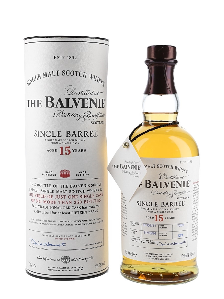 Balvenie 1994 15 Year Old Single Barrel Cask 7289 Bottled 2011 70cl / 47.8%