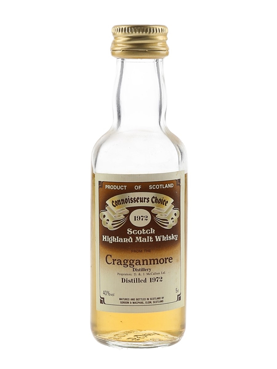 Cragganmore 1972 Connoisseurs Choice Bottled 1980s - Gordon & MacPhail 5cl / 40%