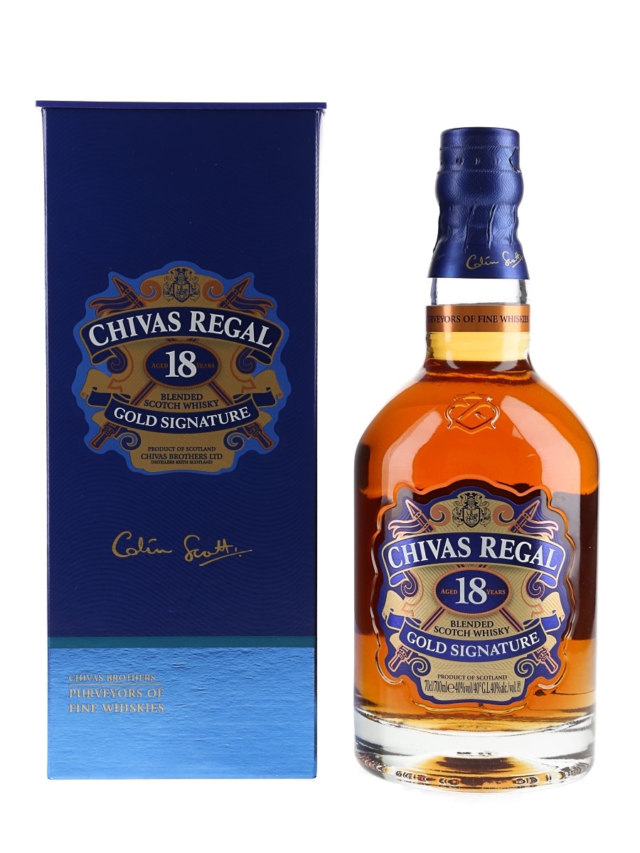 Chivas Regal 18 Year Old Bottled 2018 - Gold Signature 70cl / 40%