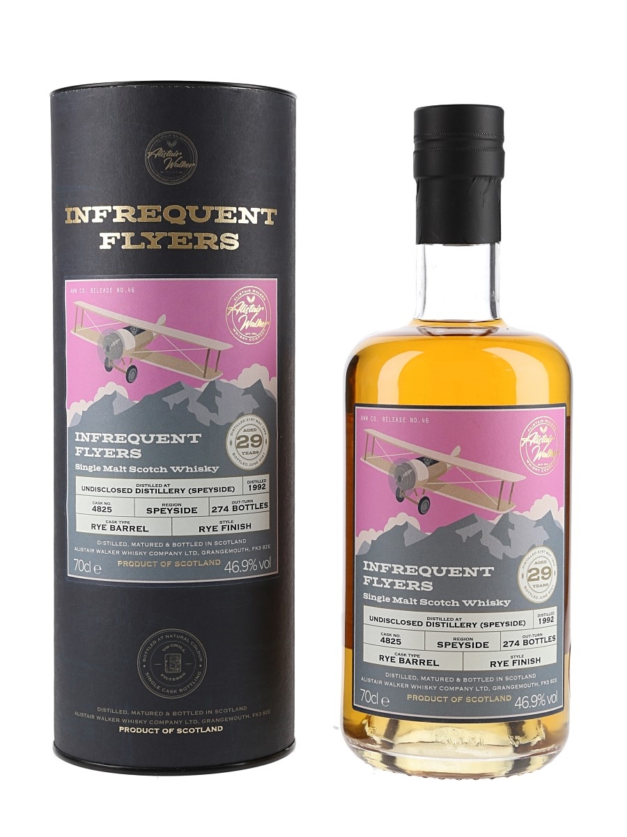 Undisclosed Speyside 1992 29 Year Old Cask 4825 Bottled 2021 - Infrequent Flyers 70cl / 46.9%
