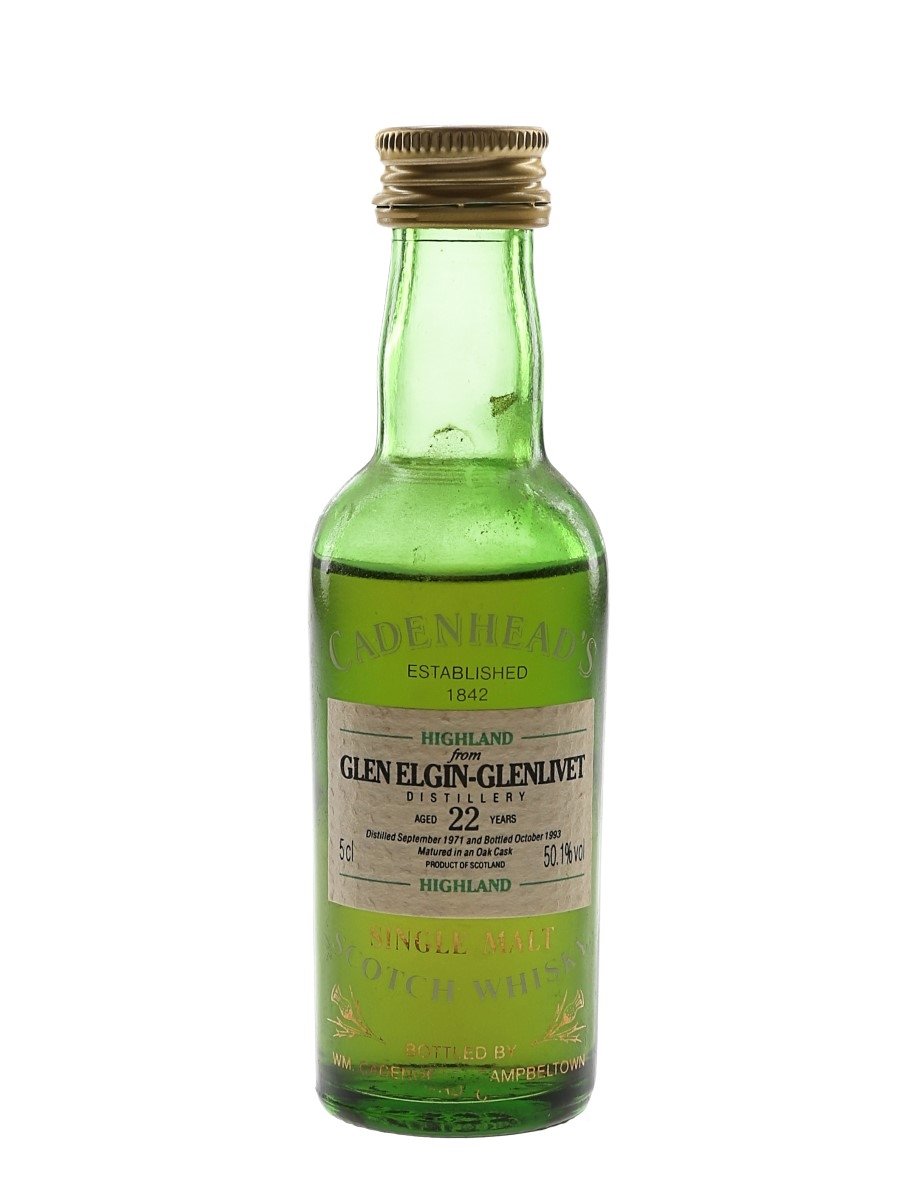Glen Elgin Glenlivet 1971 22 Year Old Bottled 1993 - Cadenhead's 5cl / 50.1%