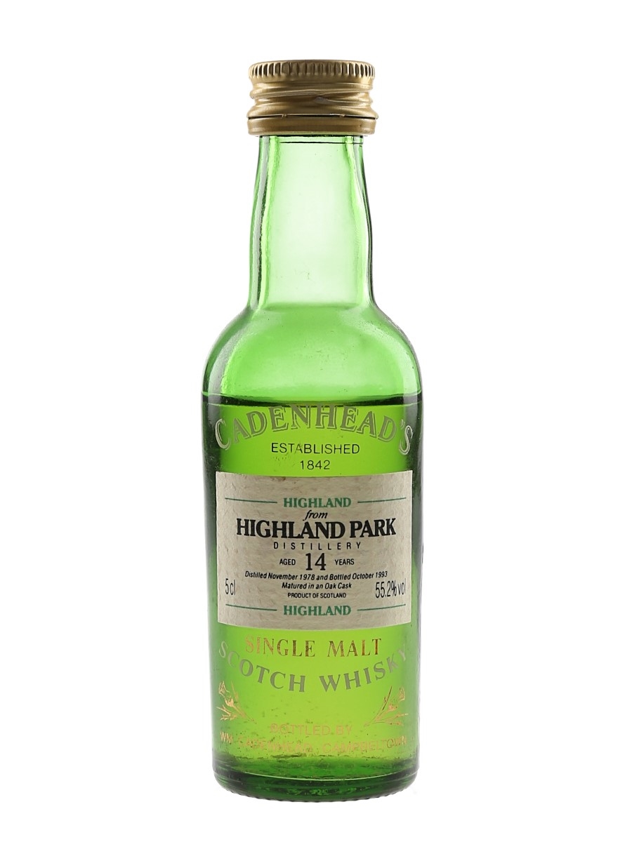 Highland Park 1978 14 Year Old Bottled 1993 - Cadenhead's 5cl / 55.2%