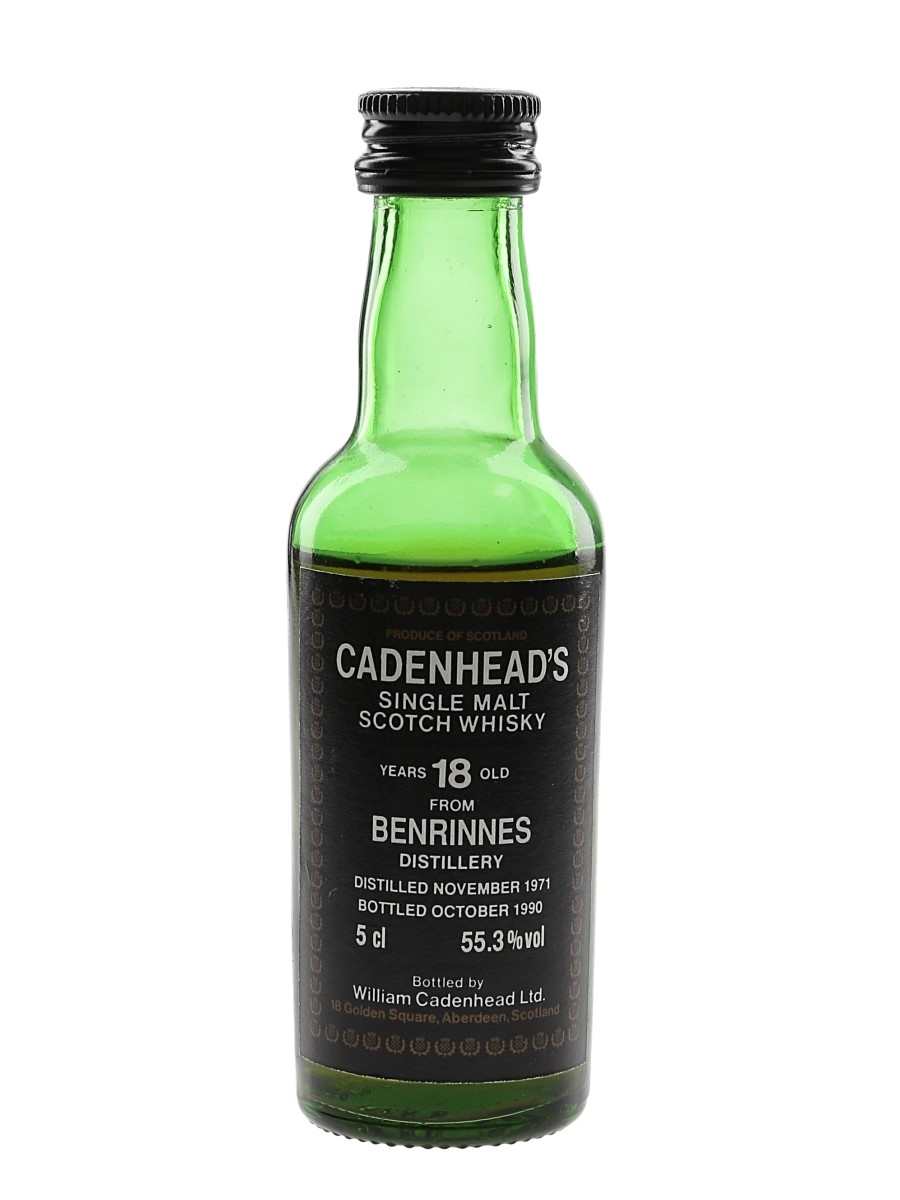 Benrinnes 1971 18 Year Old Bottled 1990 - Cadenhead's 5cl / 55.3%