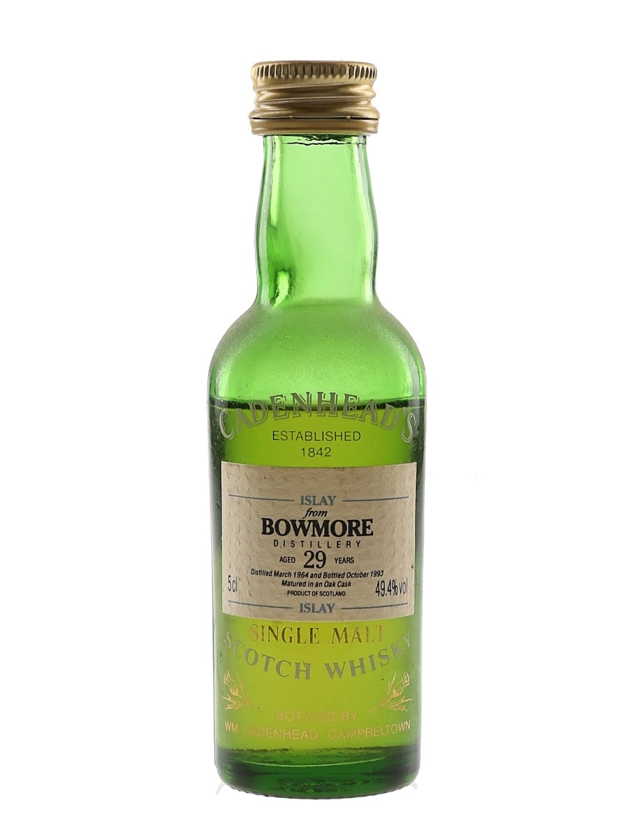 Bowmore 1964 29 Year Old Bottled 1993 - Cadenhead's 5cl / 49.4%