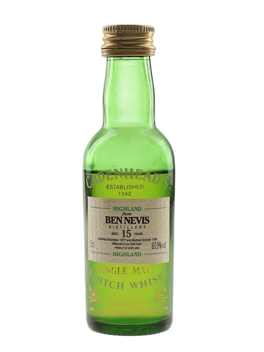 Ben Nevis 1977 15 Year Old Bottled 1993 - Cadenhead's 5cl / 60.9%