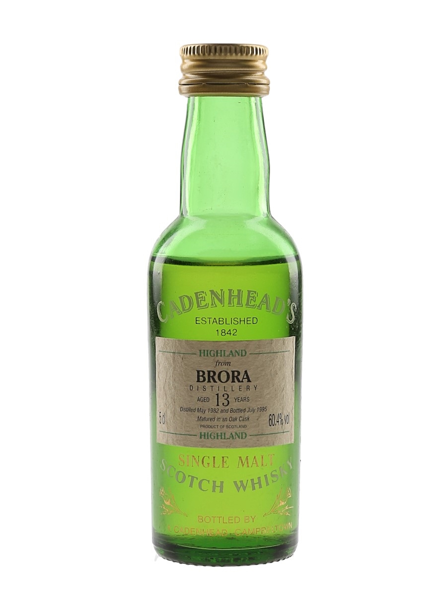 Brora 1982 13 Year Old Bottled 1995 - Cadenhead's 5cl / 60.4%