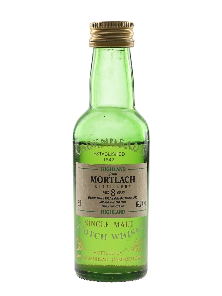 Mortlach 1987 8 Year Old Bottled 1995 - Cadenhead's 5cl / 62.7%