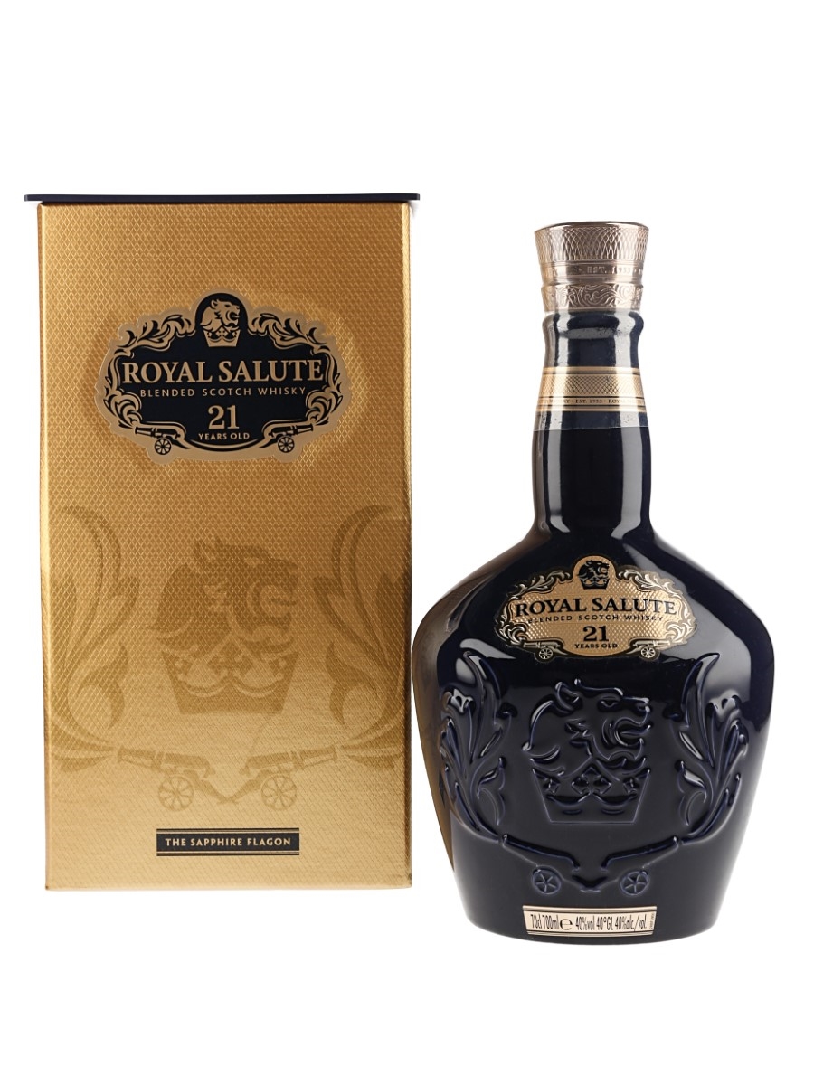 Royal Salute 21 Year Old Bottled 2014 - The Saphire Ceramic Flagon 70cl / 40%