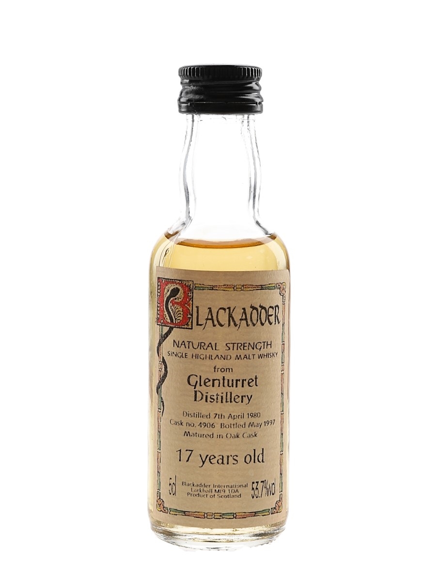 Glenturret 1980 17 Year Old Cask 4906 Bottled 1997 - Blackadder International 5cl / 53.7%