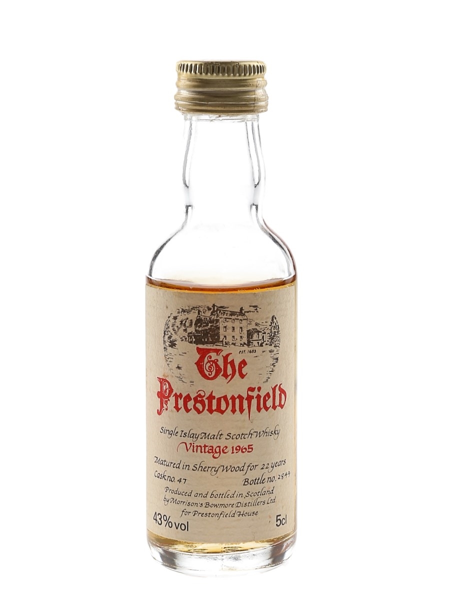 Prestonfield Islay 1965 22 Year Old Cask 47 Bowmore 5cl / 43%
