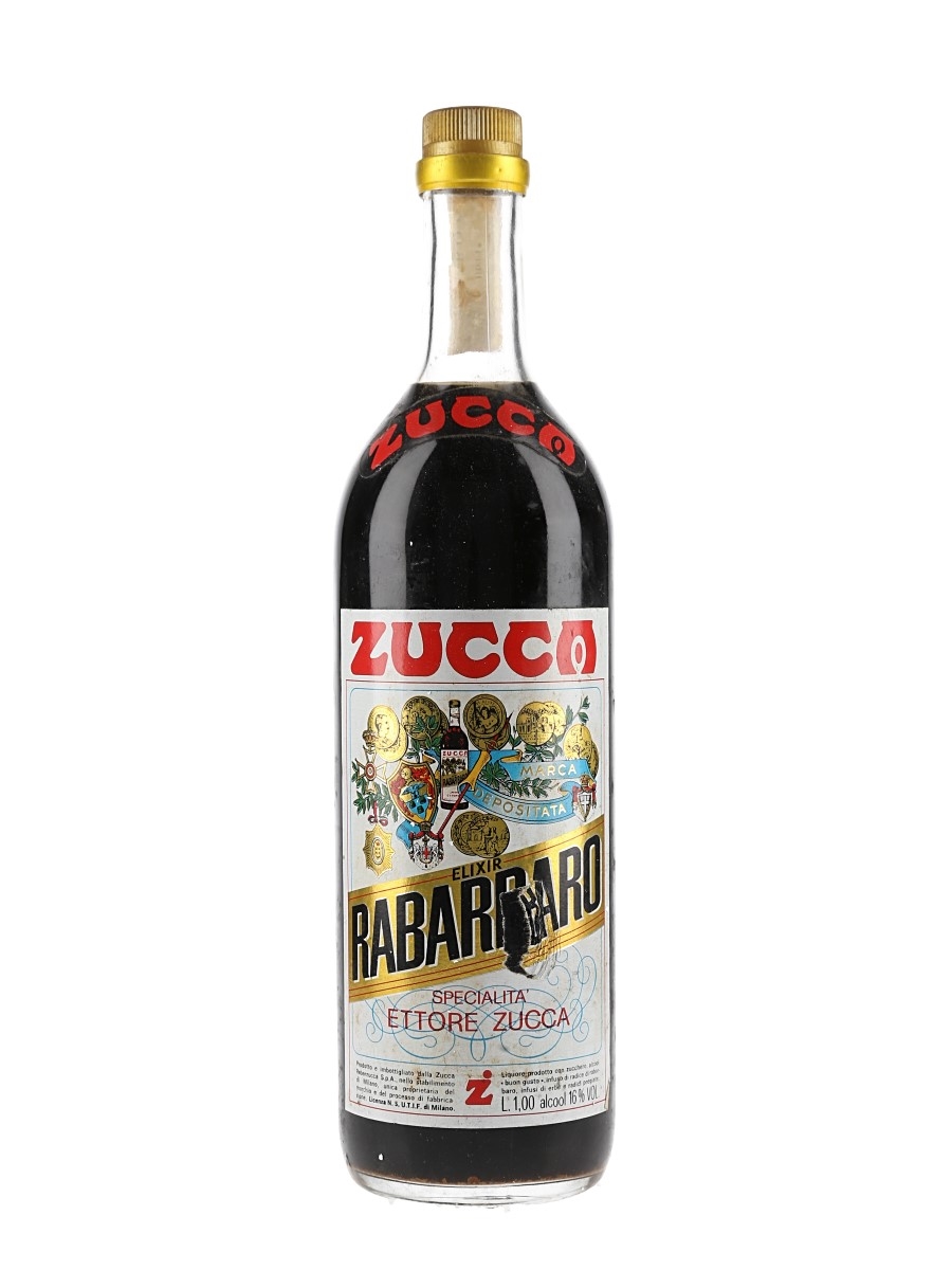 Zucca Elixir Rabarbaro Bitters Bottled 1960s-1970s 100cl / 16%