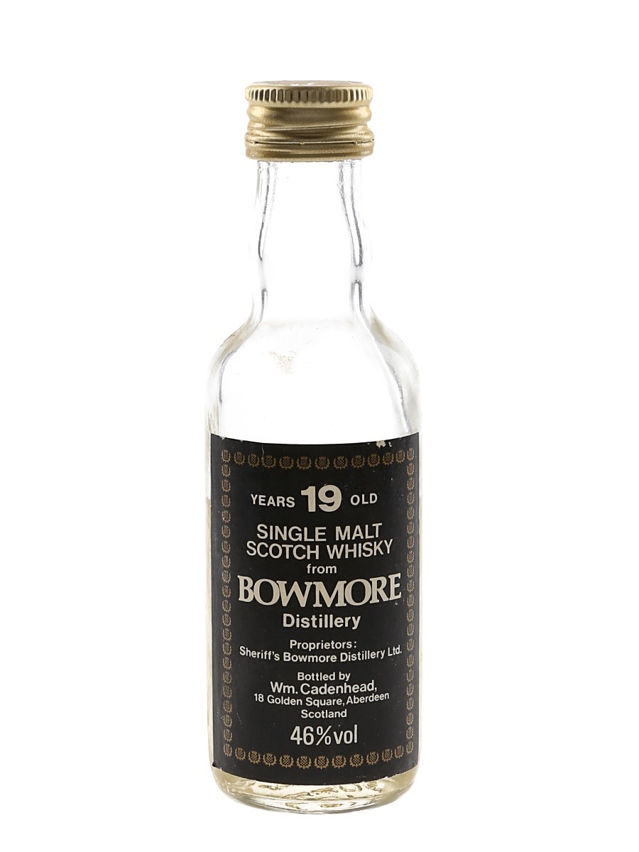 Bowmore 19 Year Old Bottled 1980s - Cadenhead's 5cl / 46%