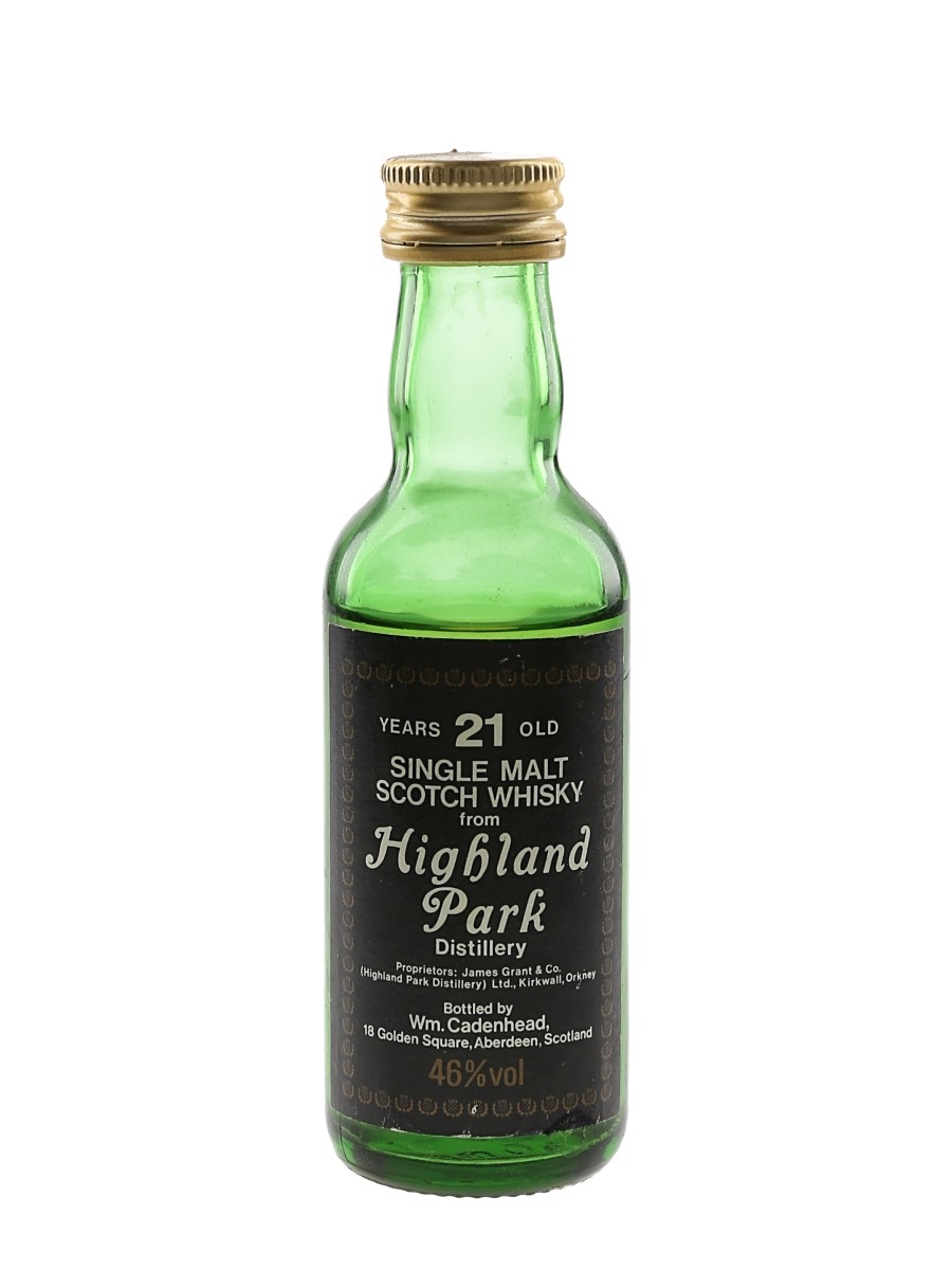 Highland Park 21 Year Old Bottled 1980s - Cadenhead's 5cl / 46%