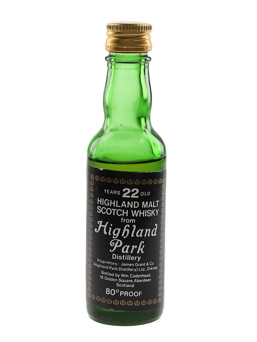 Highland Park 22 Year Old Bottled 1970s - Cadenhead's 5cl / 46%