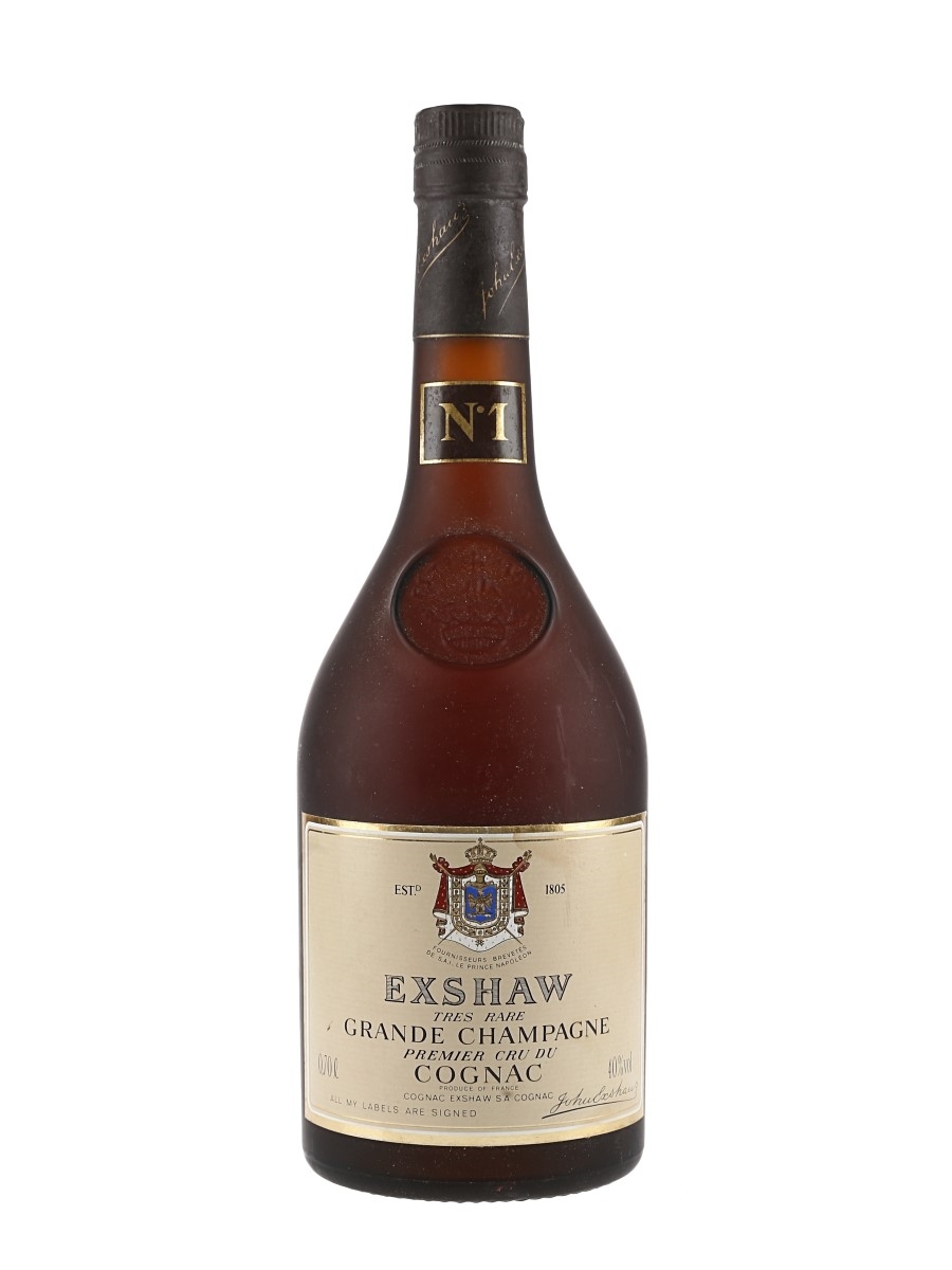 Exshaw No.1 Grande Champagne Cognac Bottled 1980s 70cl / 40%