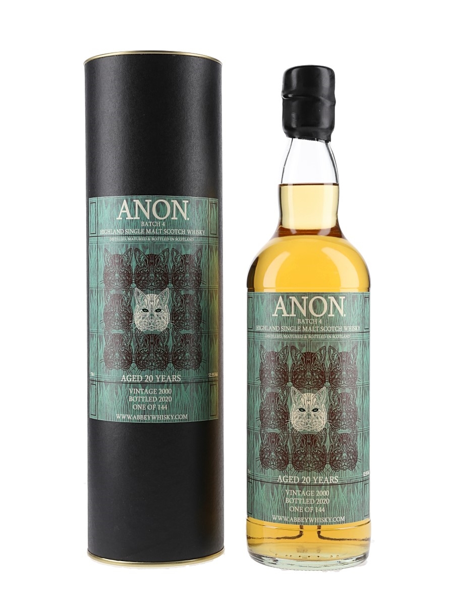 Anon 20 Year Old Batch 4 Bottled 2020 70cl / 52.5%