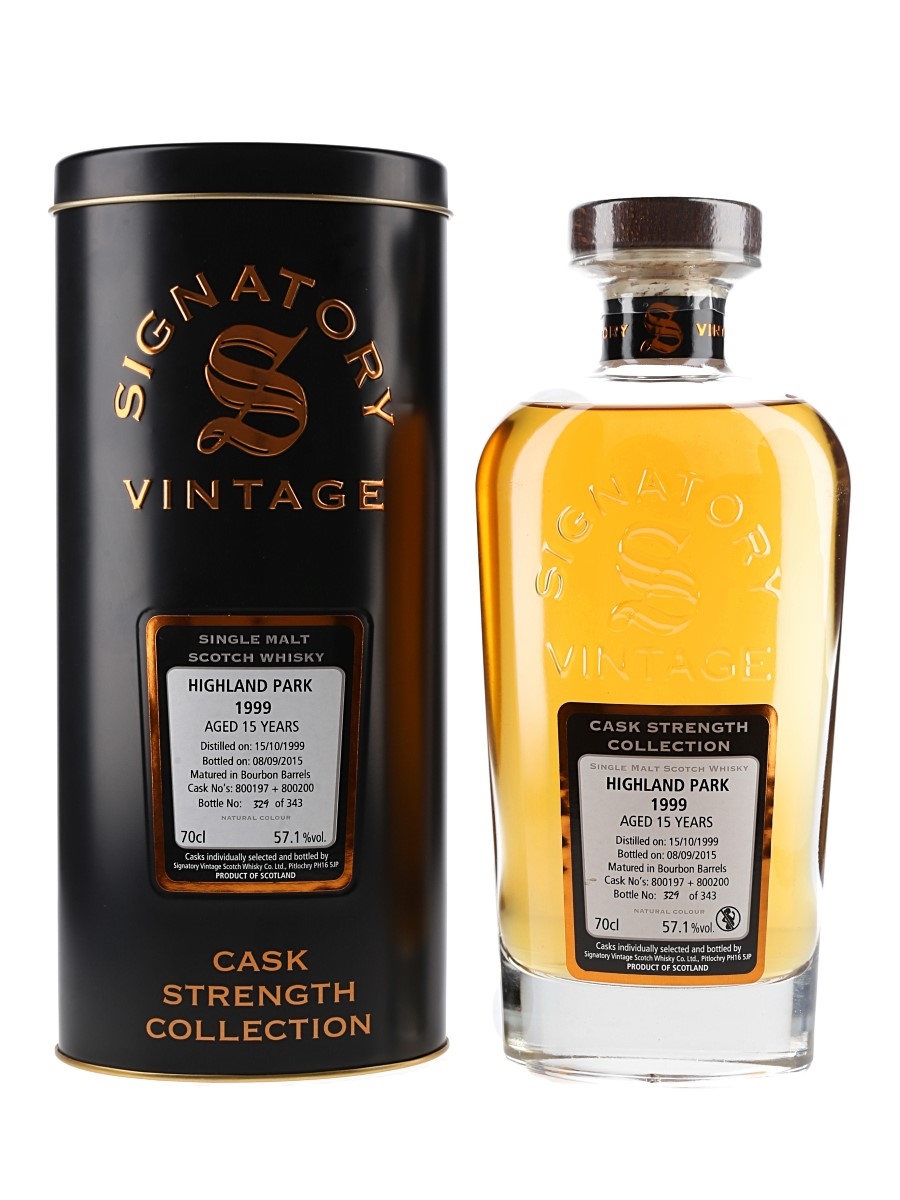 Highland Park 1999 15 Year Old Bottled 2015 - Signatory Vintage 70cl / 57.1%