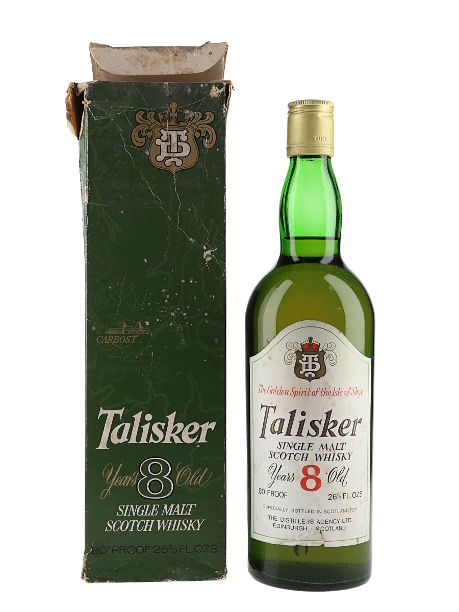 Talisker 8 Year Old Bottled 1970s - The Distiller's Agency Ltd. 75.7cl / 45.8%