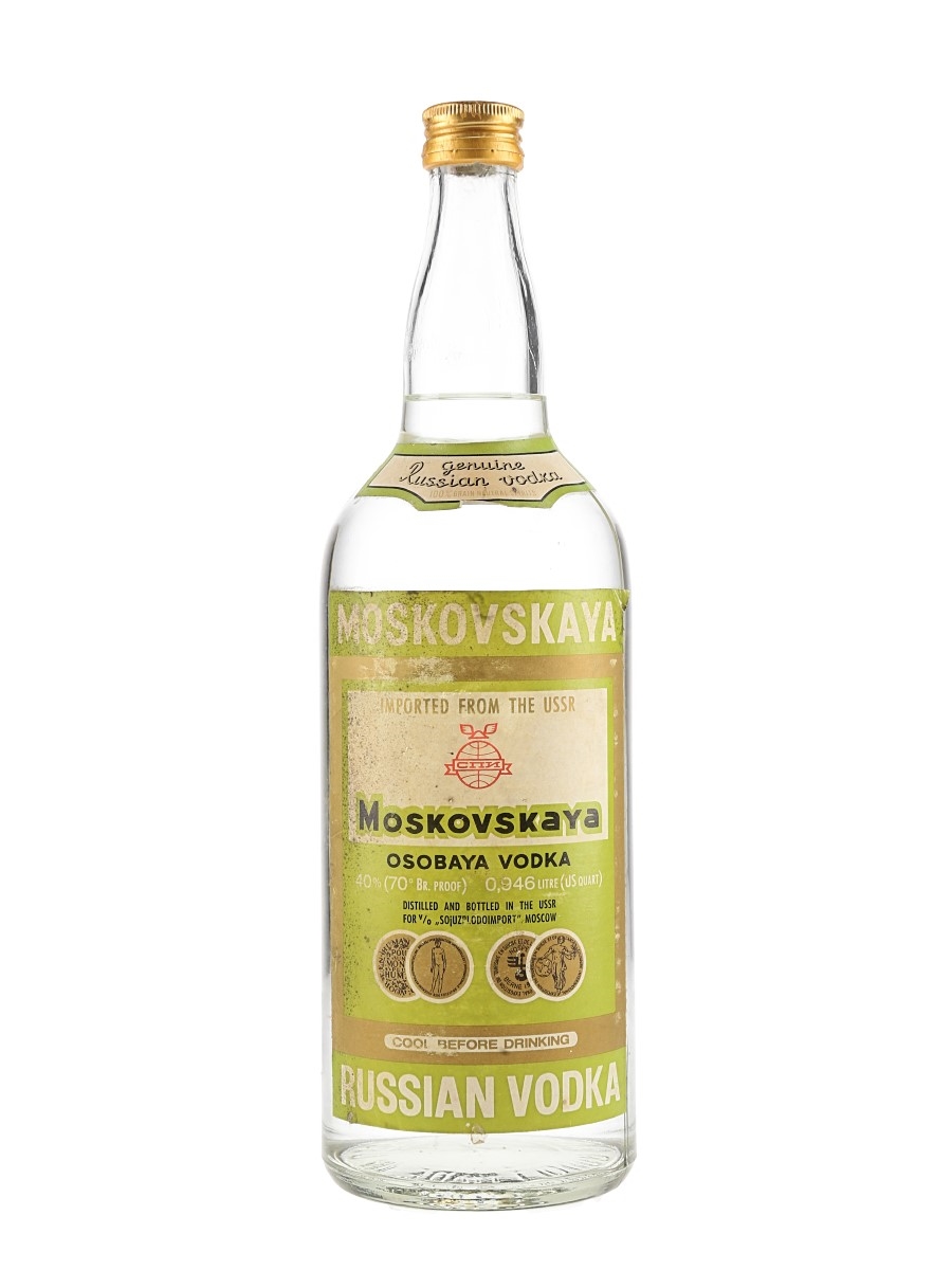 Moskovskaya Russian Vodka Bottled 1970s-1980s 94.6cl / 40%