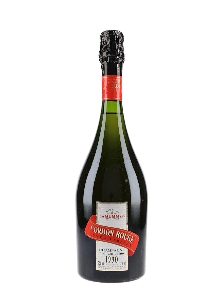 1990 G H Mumm Cordon Rouge Brut Millesime Vintage Champagne 75cl / 12%