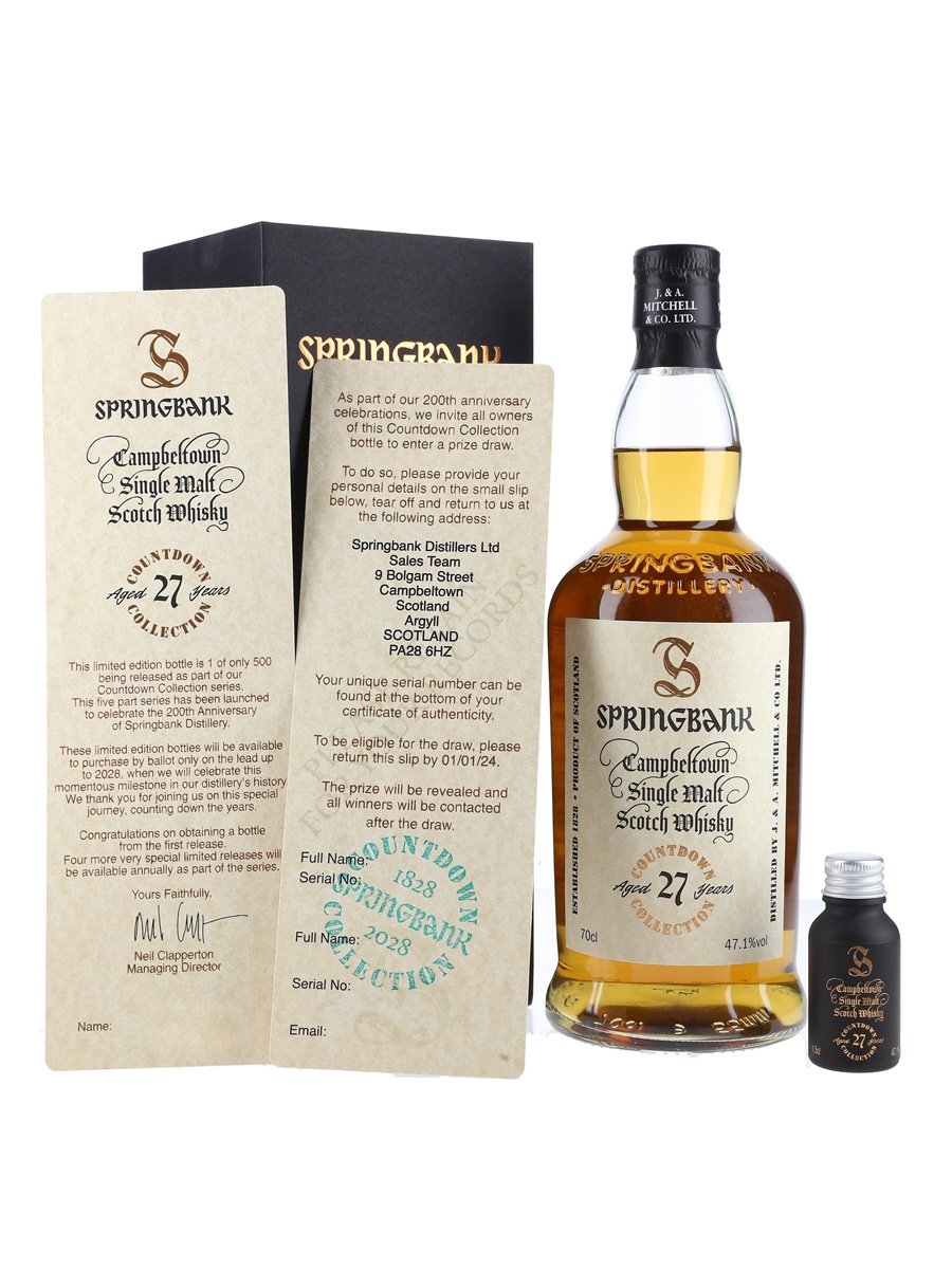 Springbank 27 Year Old Countdown Collection - Lot 173768 - Buy/Sell  Campbeltown Whisky Online