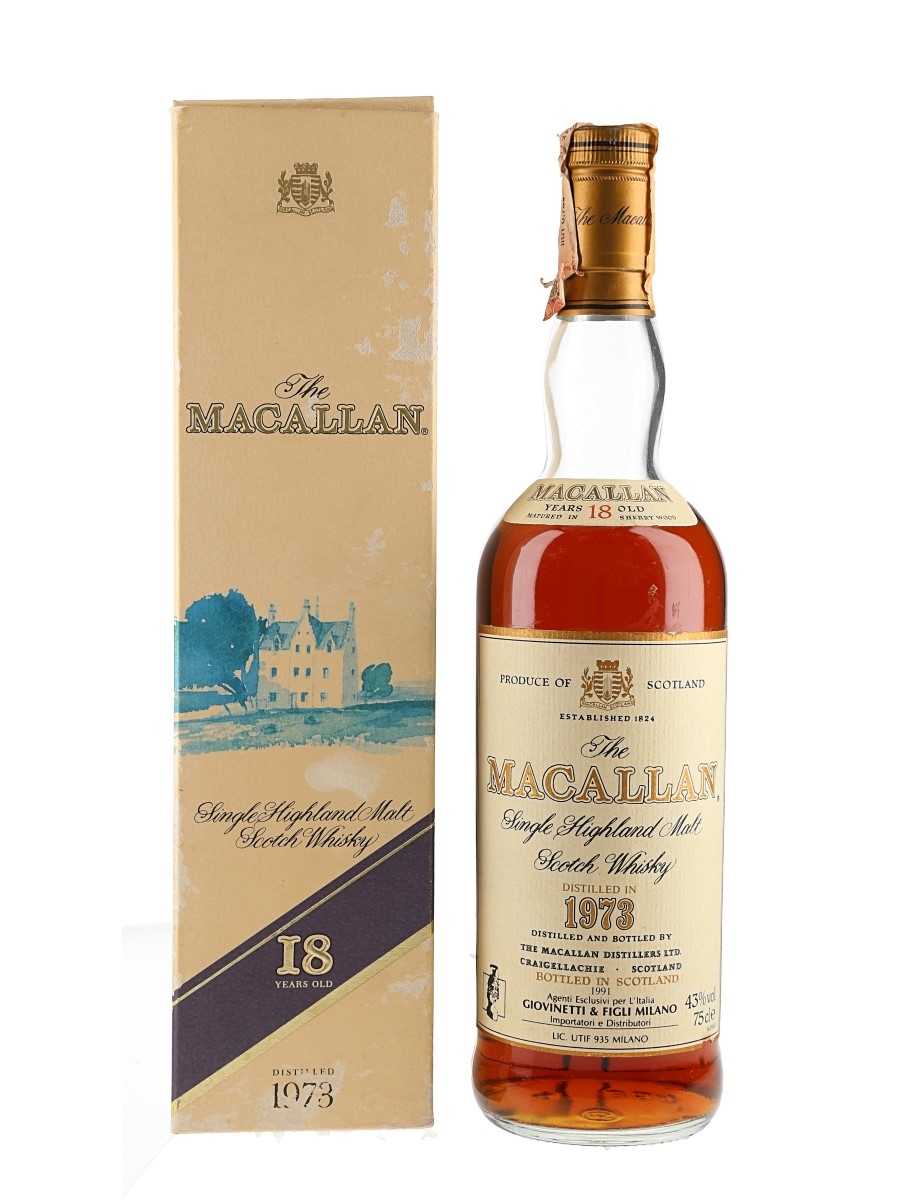 Macallan 1973 18 Year Old Bottled 1991 75cl / 43%