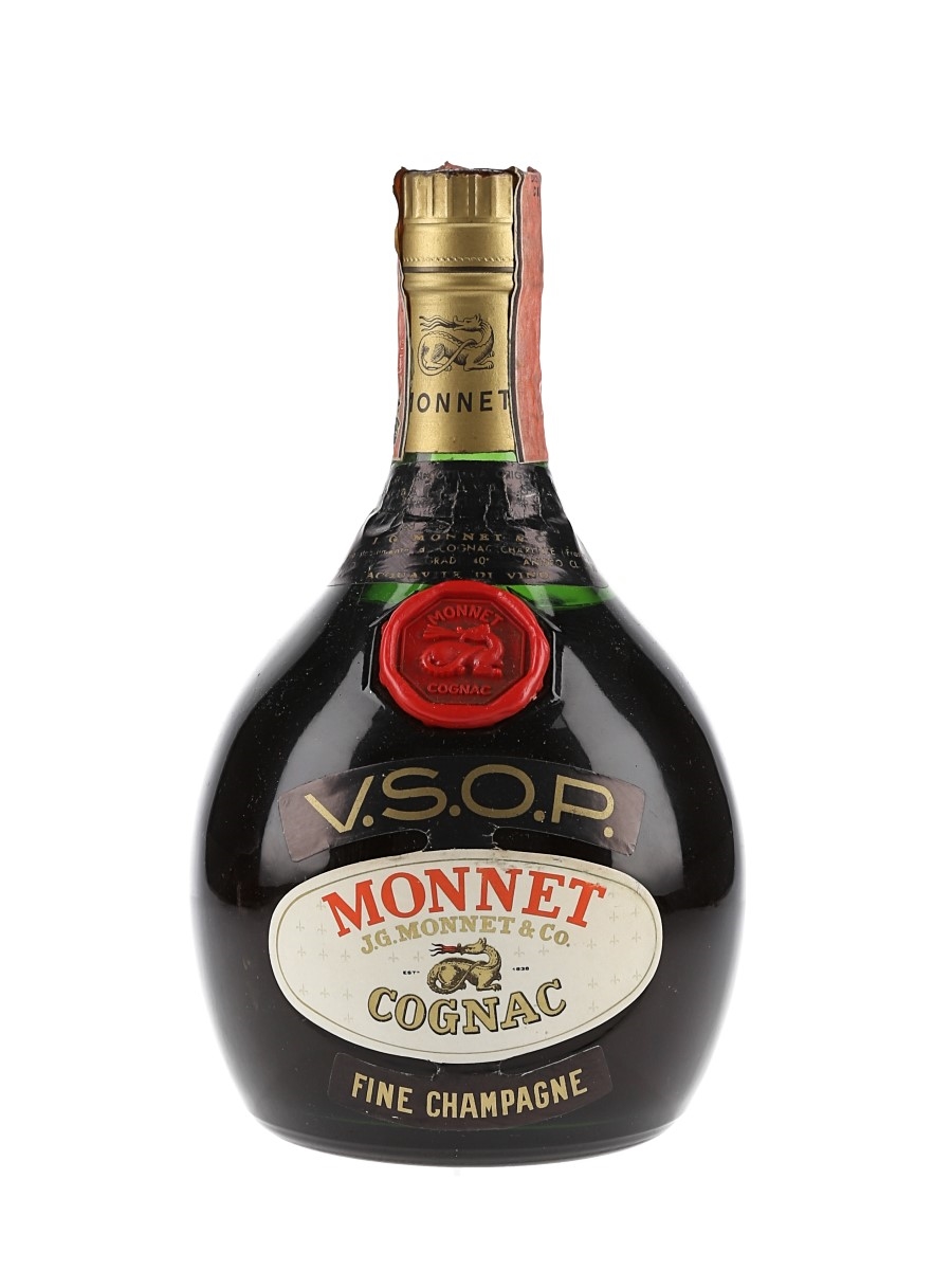 Monnet VSOP Fine Champagne Cognac Bottled 1960s - Gancia & SAVAS 73cl / 40%