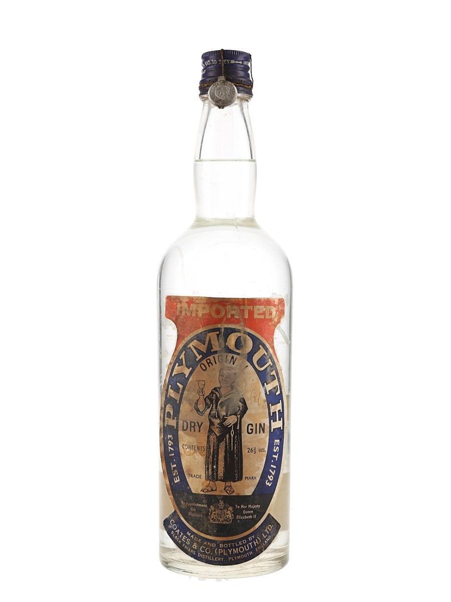 Plymouth Dry Gin Bottled 1950s - P. Soffiantino 75.7cl / 47%