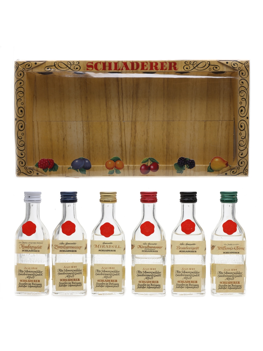 Schladerer Eau De Vie Miniatures Germany 6 x 3cl / 42%