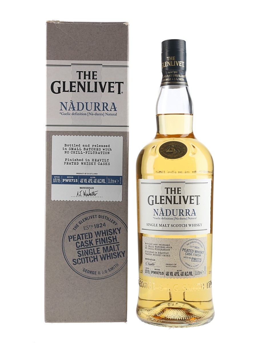 Glenlivet Nadurra Peated Whisky Cask Finish Bottled 2015 - Batch PW0715 100cl / 48%