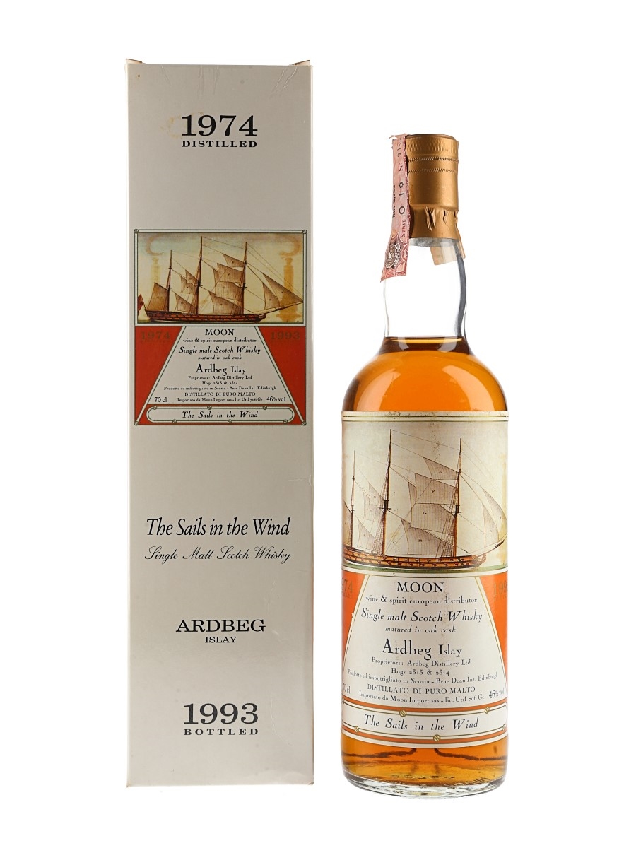 Ardbeg 1974 The Sails In The Wind Bottled 1993 - Moon Import 70cl / 46%