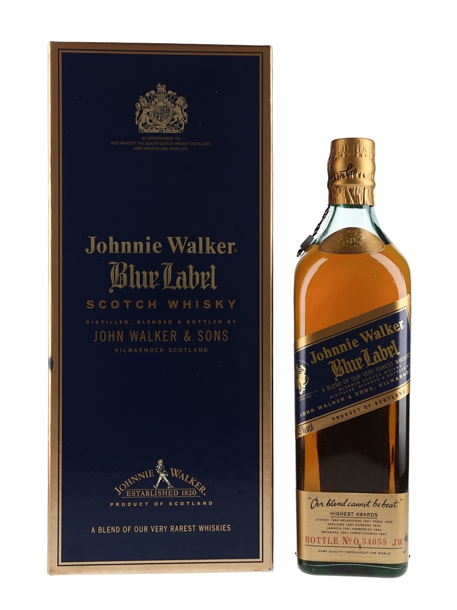 Johnnie Walker Blue Label Bottled 1990s - Bahrain Airport 75cl / 43%
