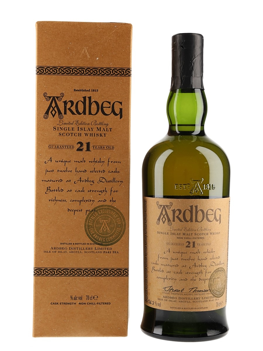 Ardbeg 21 Year Old Bottled 2001 - Ardbeg Committee 70cl / 56.3%