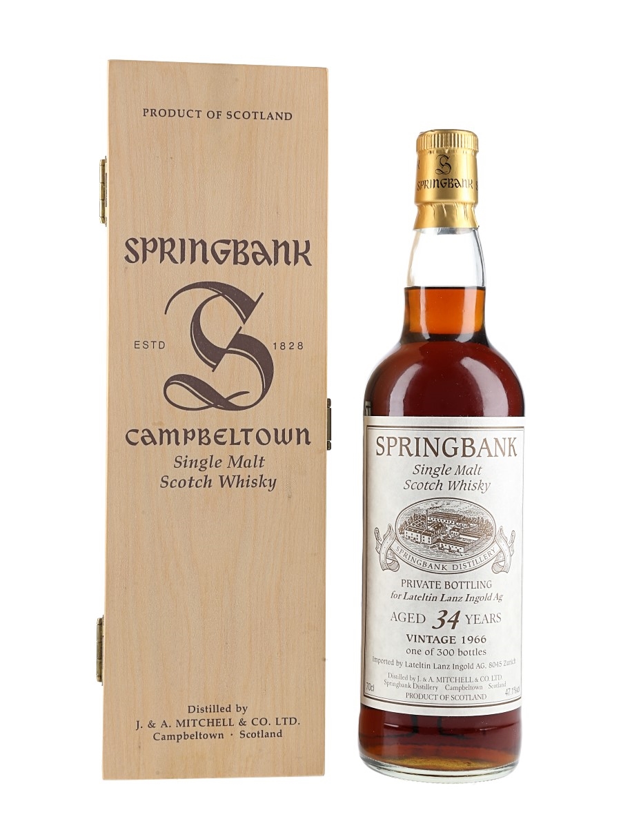 Springbank 1966 34 Year Old Private Bottling Lateltin Lanz Ingold 70cl / 47.1%
