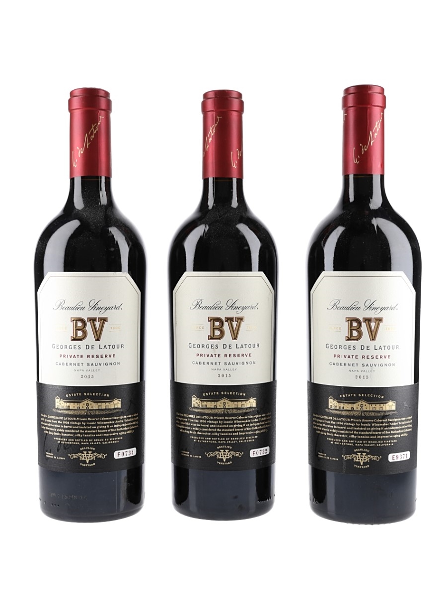2015 Beaulieu Vineyard BV Georges de Latour Private Reserve Cabernet Sauvignon 3 x 75cl / 15.5%