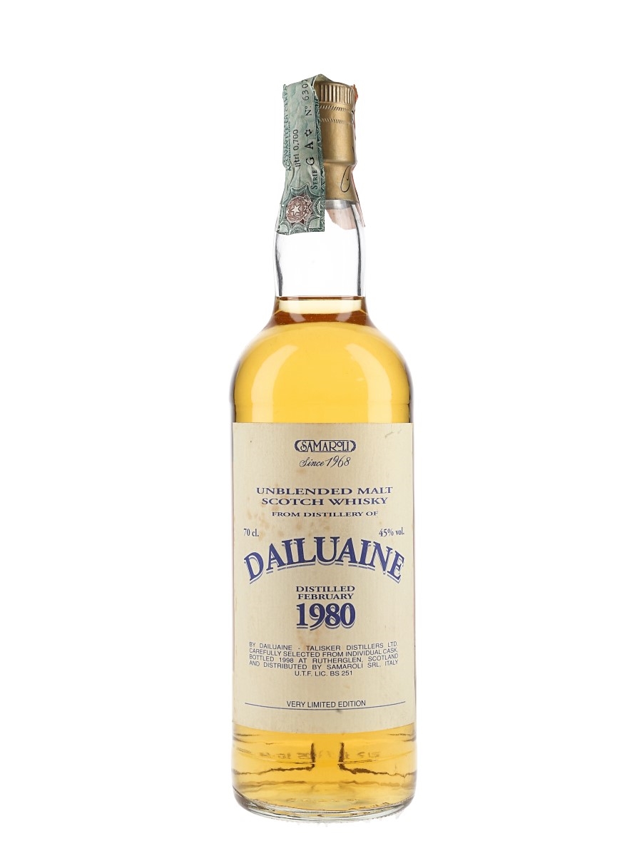 Dailuaine 1980 Curved Distillery Label Bottled 1998 - Samaroli 70cl / 45%