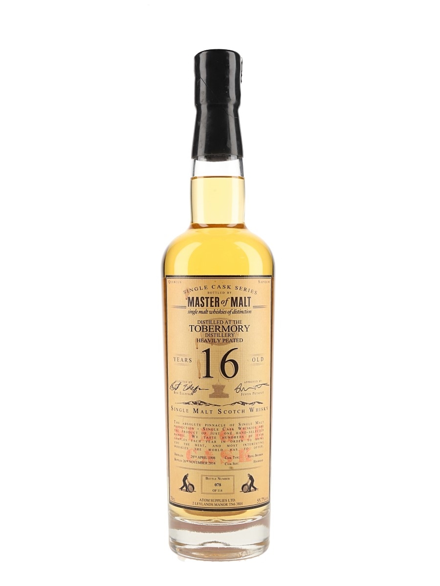 Tobermory 1998 16 Year Old Bottled 2014 - The Master Of Malt 70cl / 55.7%