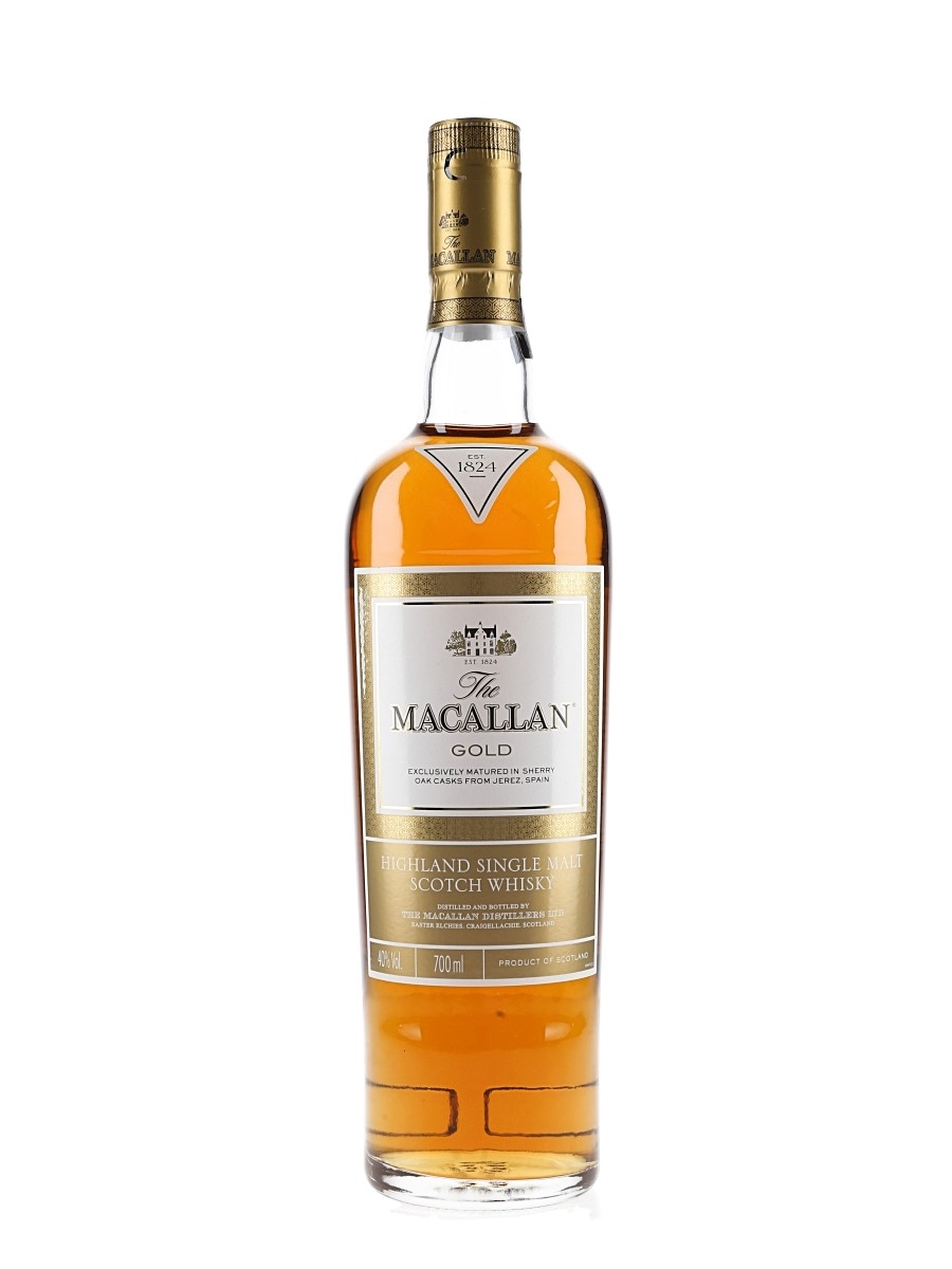 Макаллан голд. Macallan Gold 1824. Macallan Highland Single Malt Scotch Whisky. Highland Gold. Макаллан Голд сколько лет.