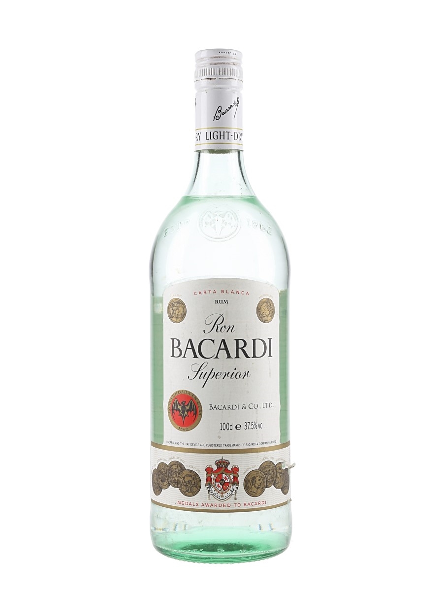 Bacardi Carta Blanca Superior Bottled 1990s - Bahamas & Trinidad 100cl / 37.5%