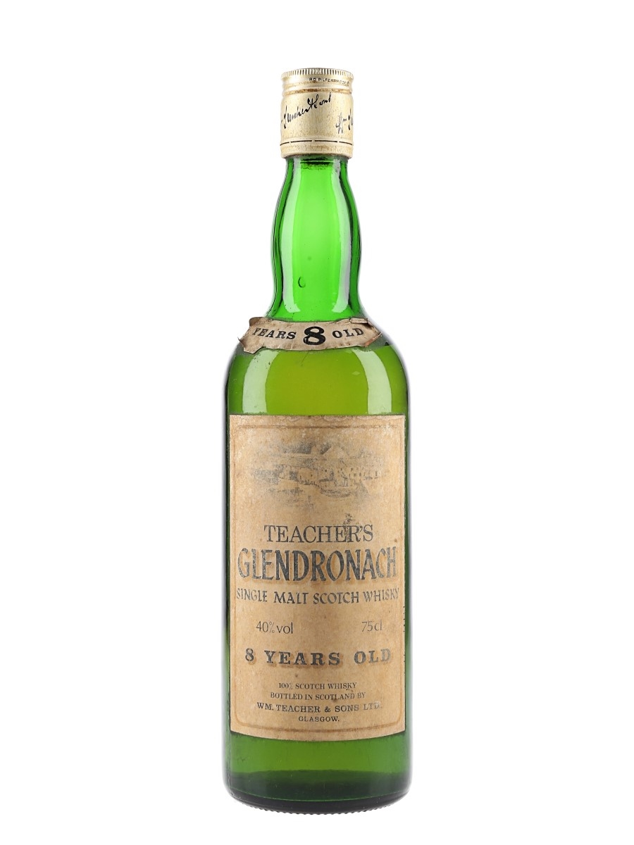 Glendronach 8 Year Old Bottled 1980s - Wm Teacher's 75cl / 40%
